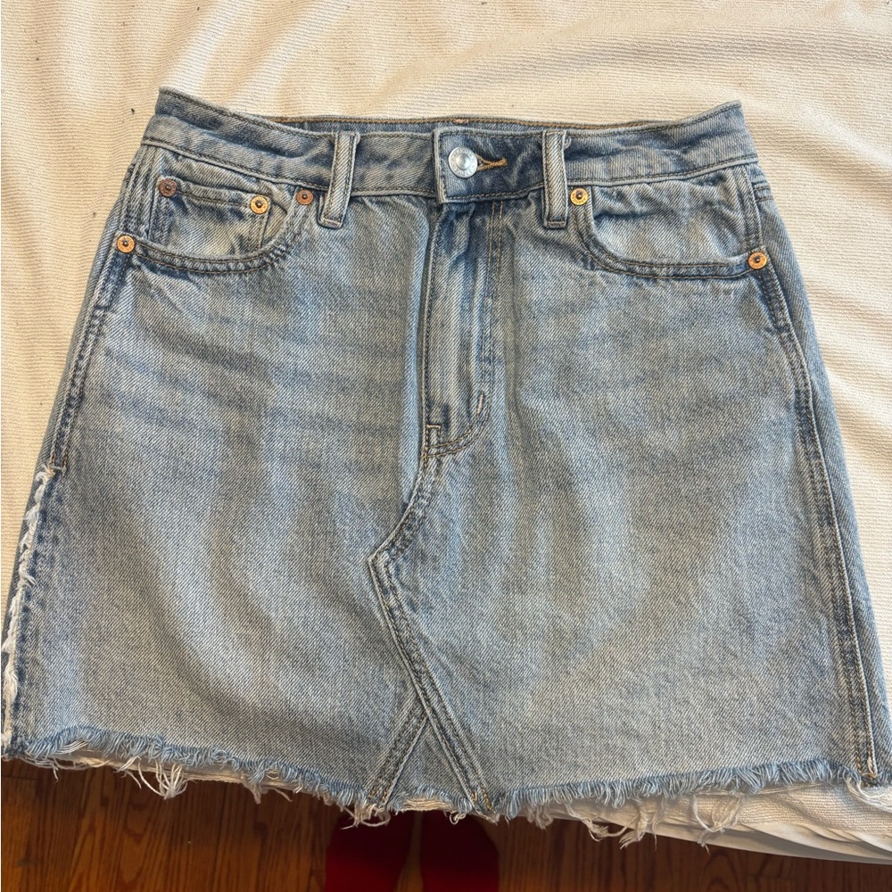 American Eagle Y2k Denim Mini Skirt in Light Blue